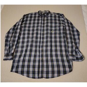 Wrangler RIATA Plaid Button Down Western Shirt Long Sleeve Men's XLTall QQ